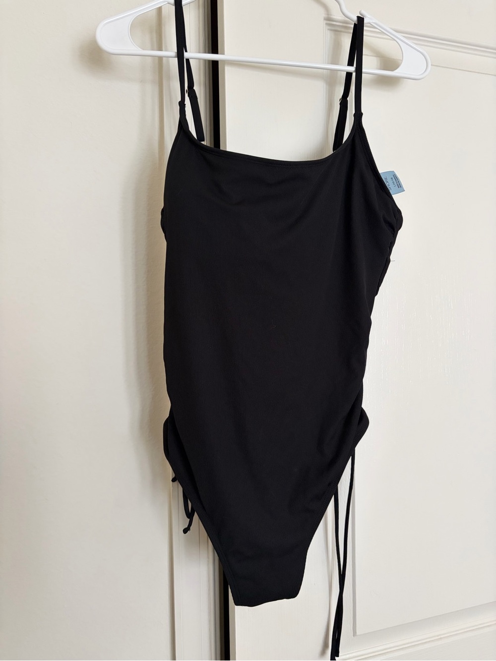Shade & Shore Black One-Piece Swimsuit with Adjustable Straps